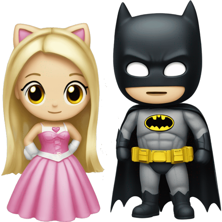 Batman and hello kitty emoji