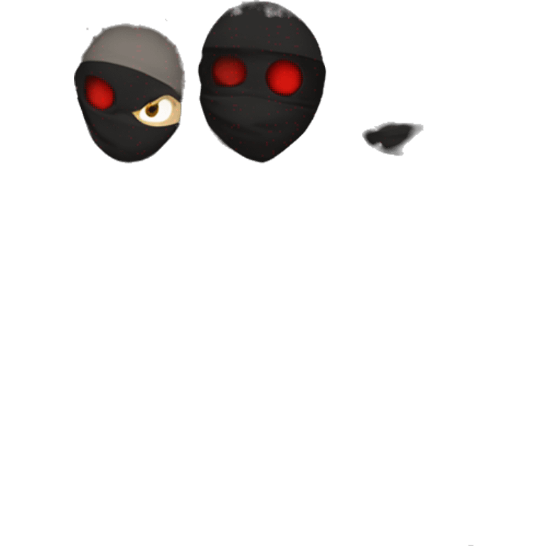 urban ninja with sharingan eyes and covered face emoji