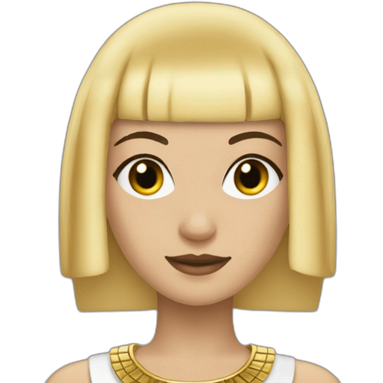 Cleopatra with blonde hair and white skin emoji