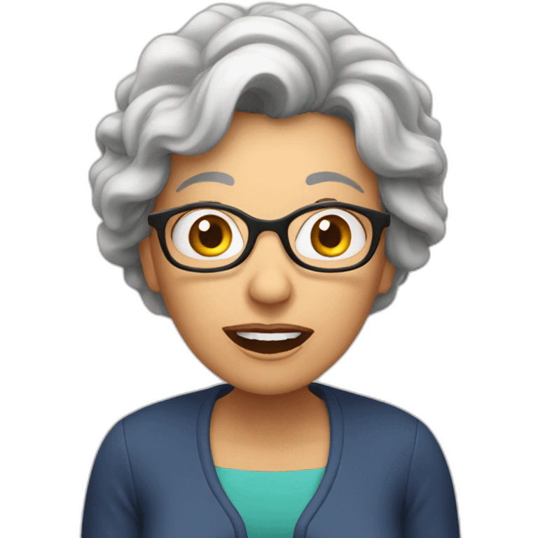 surprised older woman emoji