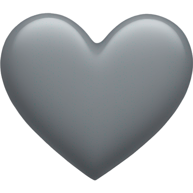 Gray colored heart emoji