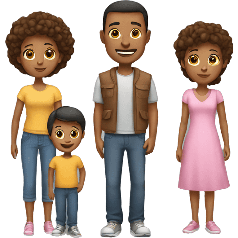 Parents with 3 kids emoji