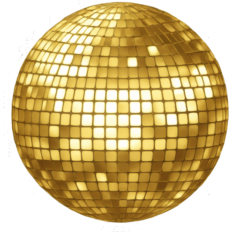 super sparkly gold disco ball emoji