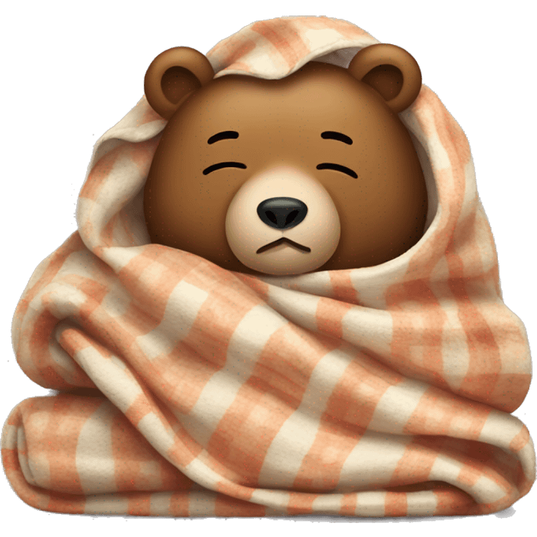 Bear sleeping with blanket  emoji