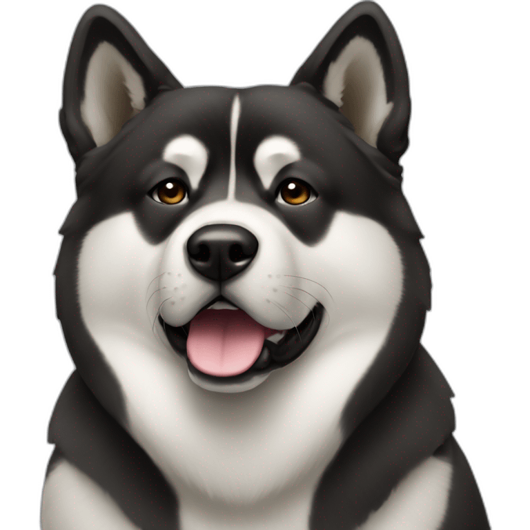 Akita negro emoji