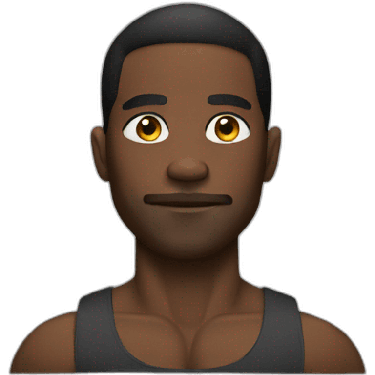 Black man muscle emoji