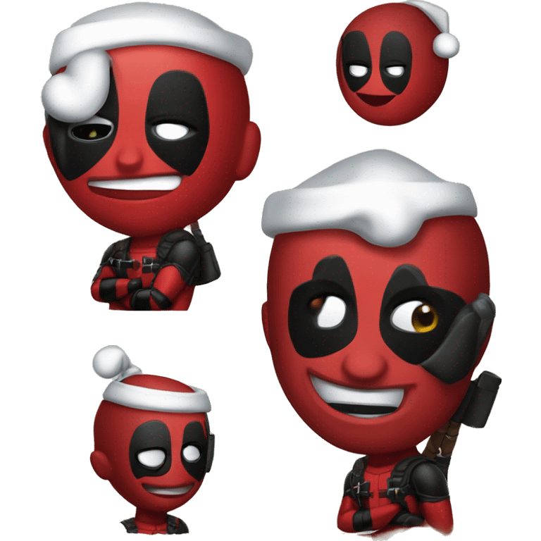 christmas deadpool  emoji