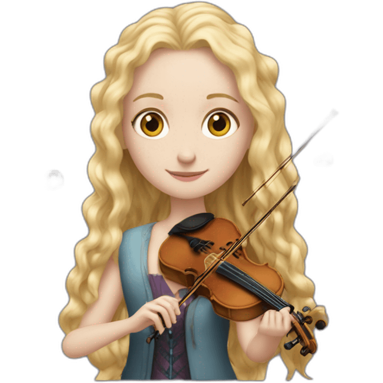 Luna lovegood qui joue du violoncelle emoji