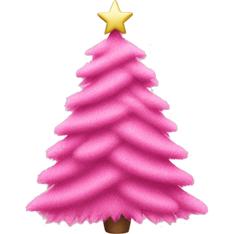 A pink Christmas tree emoji