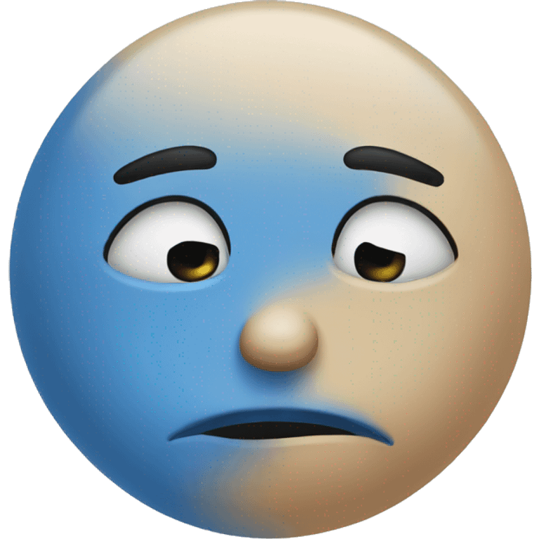 SAD BLUE ROUND EMOJI emoji