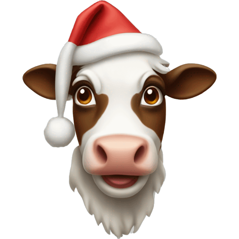 Santa cow emoji