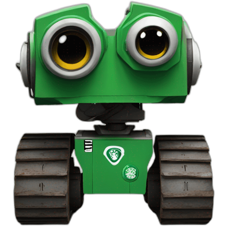 wall e wearing green boston celtics jersey emoji