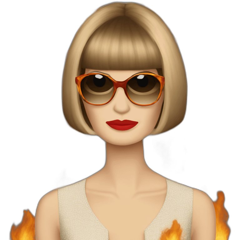 Anna wintour on fire emoji