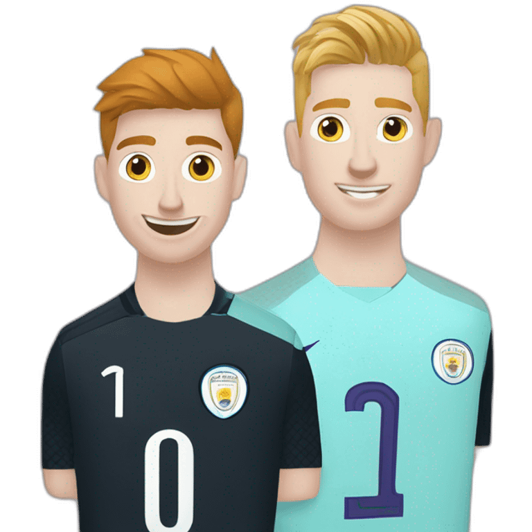 De Bruyne et Courtois amoureux emoji