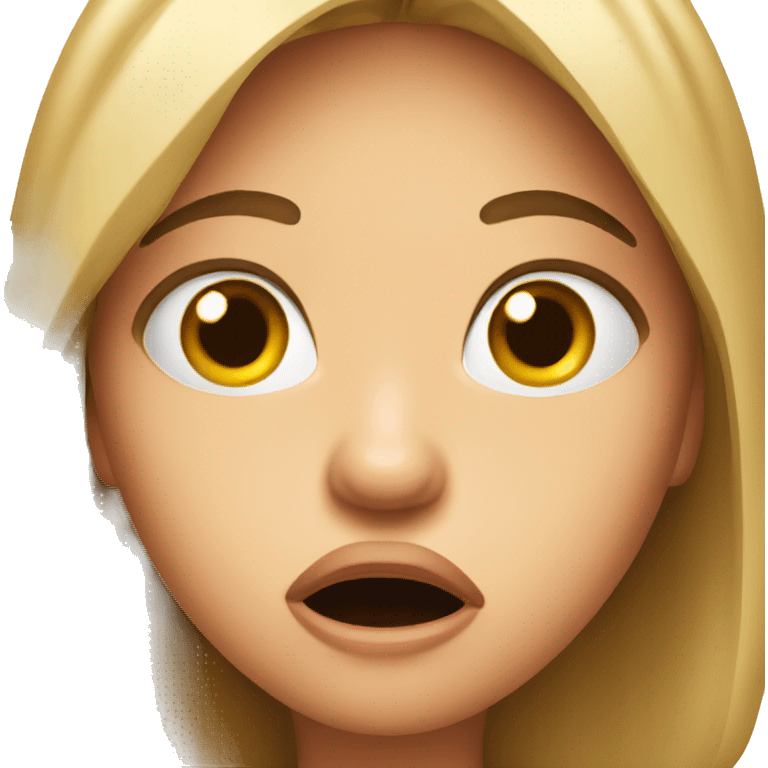 Shocked girl with open mouth  emoji