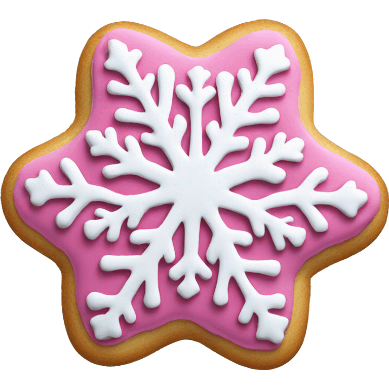 pink snowflake cookie  emoji