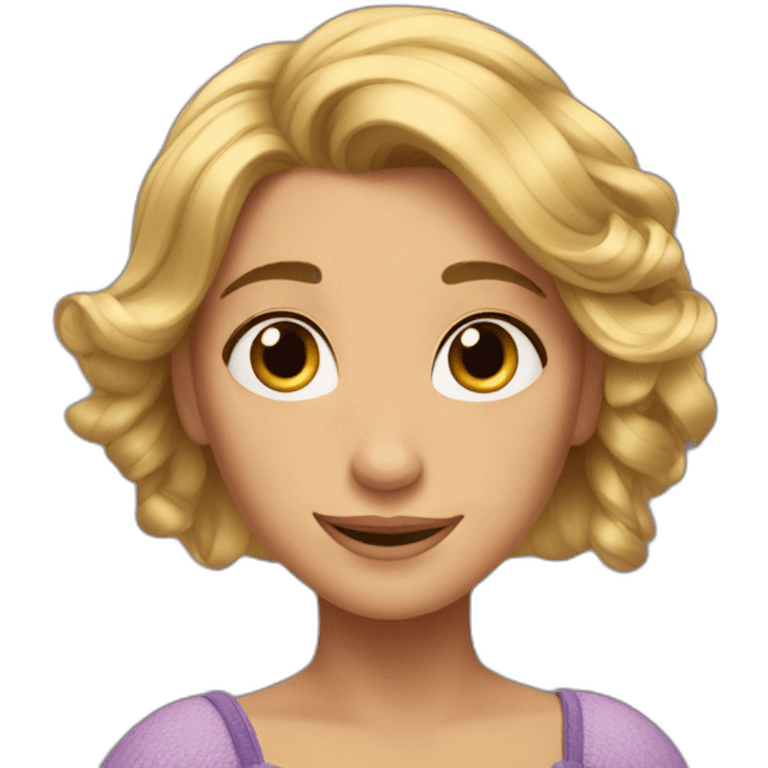 Rapunzel with short hair emoji