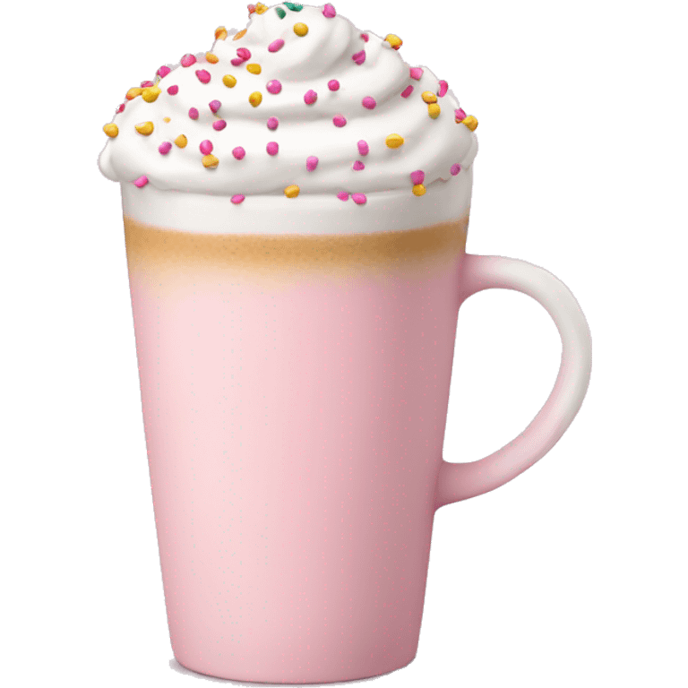 Light pink latte with sprinkles  emoji