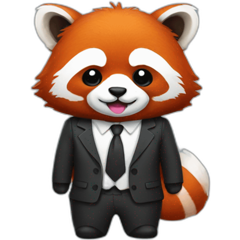 redpanda wearing suit emoji