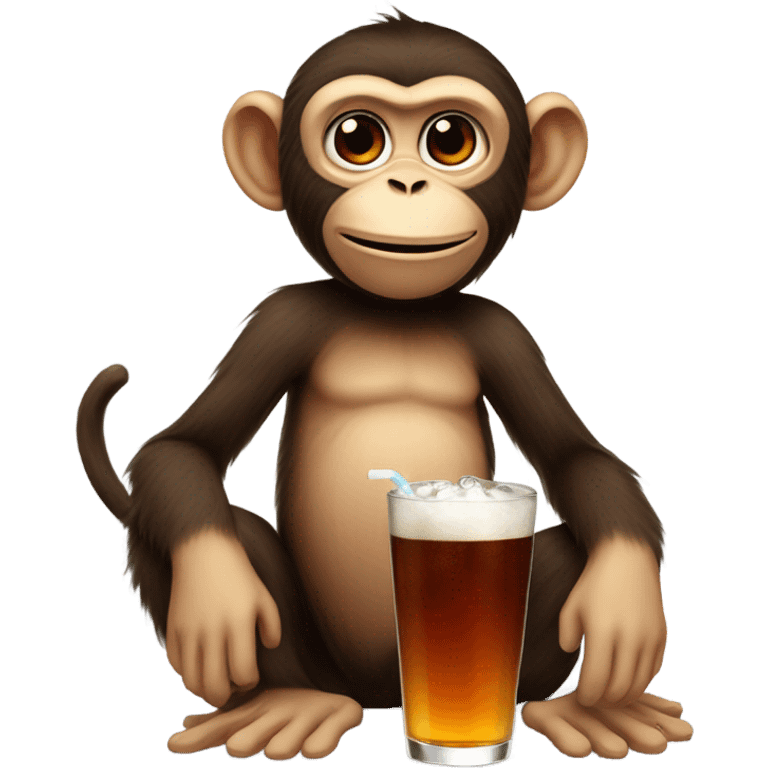 Monkey have a drink (fernet and coke) emoji