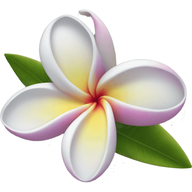 single plumeria flower emoji