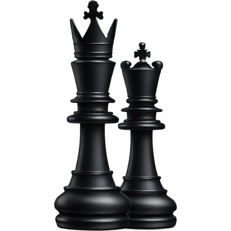 Black king & queen chess piece  emoji