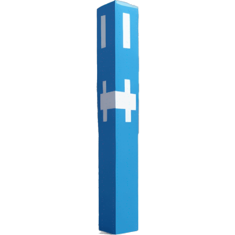 Blue cuboid pole with th lable peace pole in white emoji