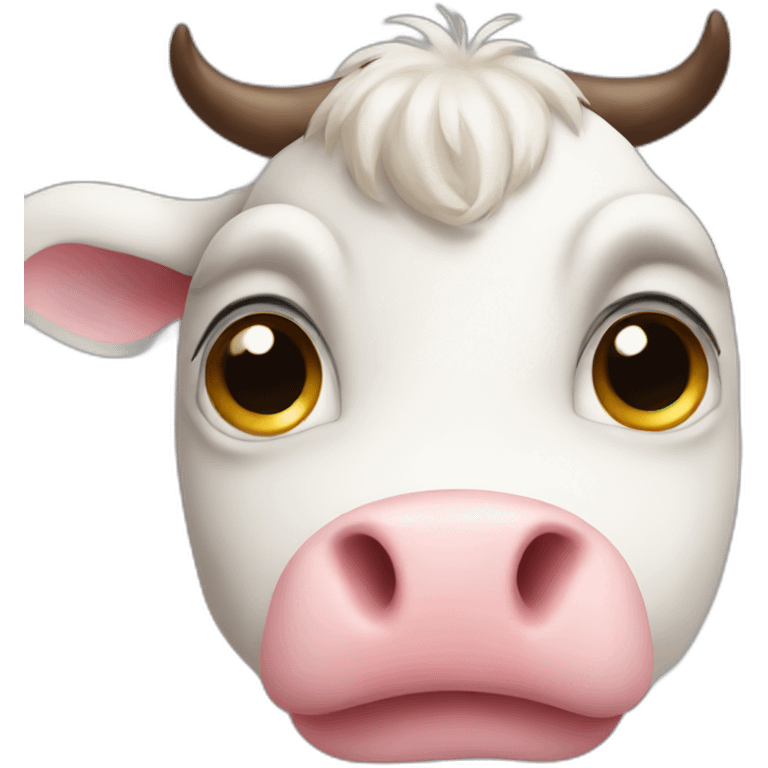 Cow with pretty eyes emoji