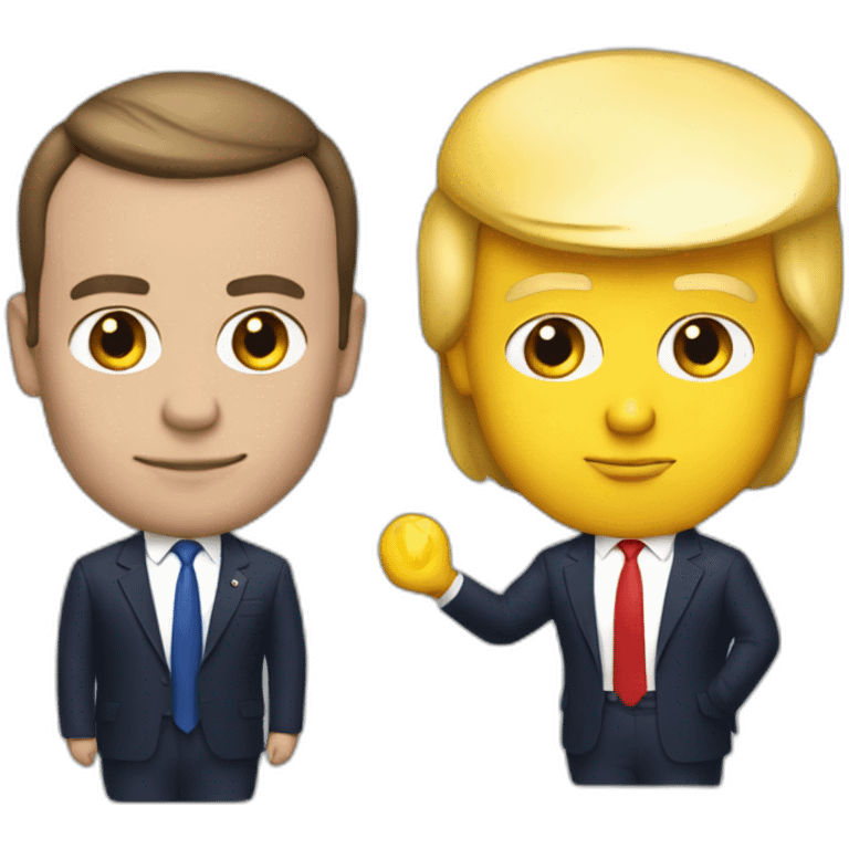 Macron sur Donald Trump emoji