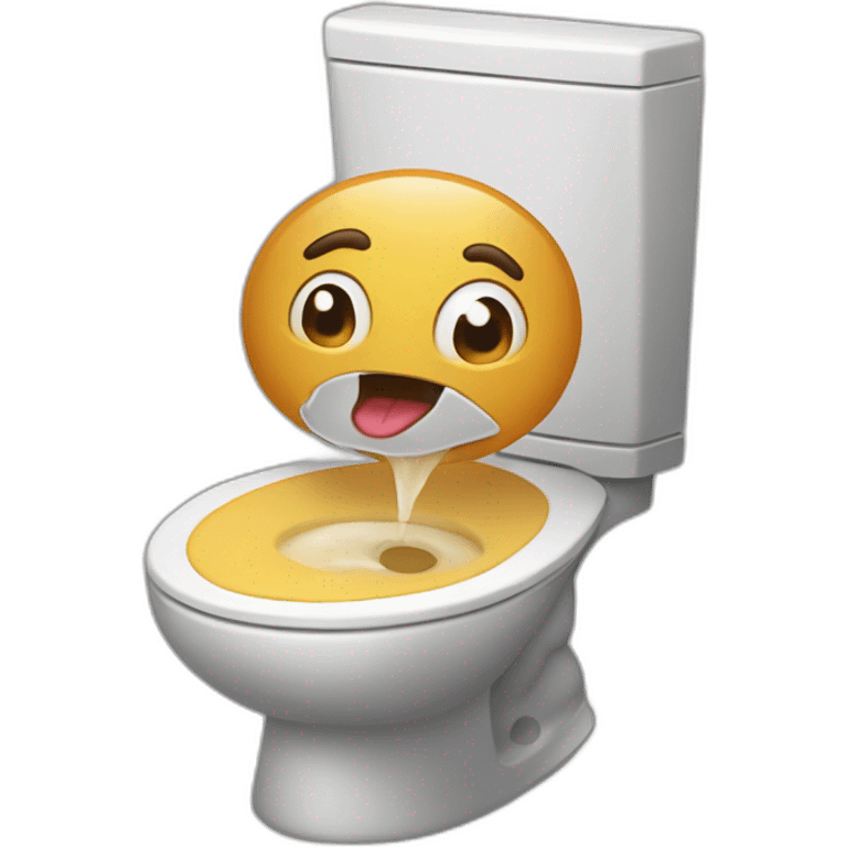 Caca dans toilette emoji