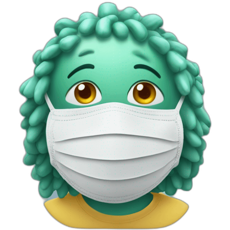 COVID 19 virus wearing a mask  emoji