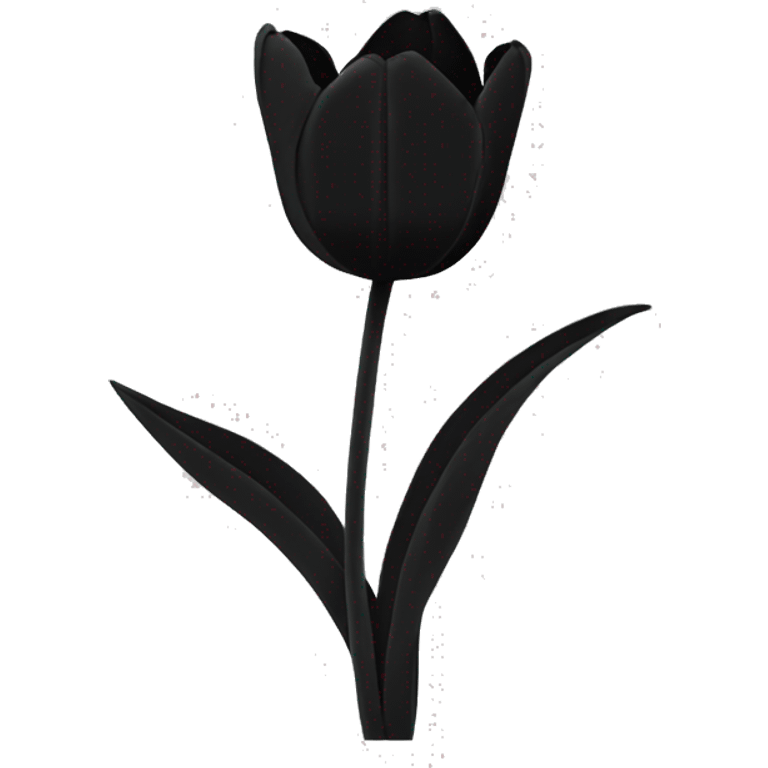 black silhouette tulip emoji