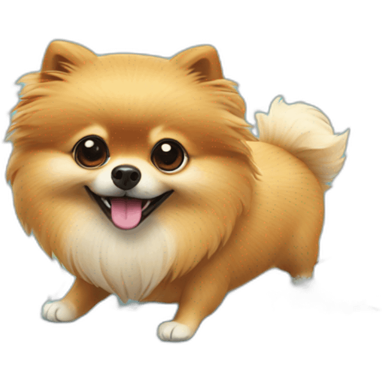 Pomeranian surfing🏄 emoji