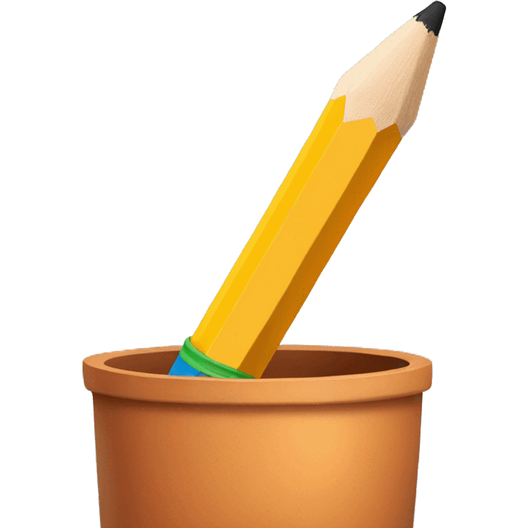 Pencil in a pot emoji