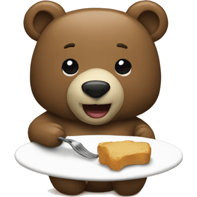 Bear eating  emoji