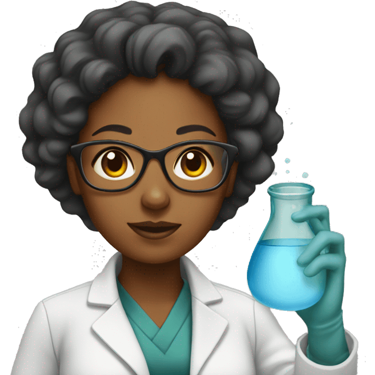 African American female scientist emoji