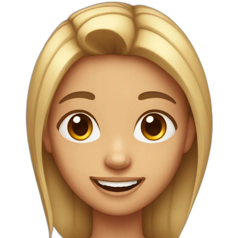 girl with long fake front teeth emoji