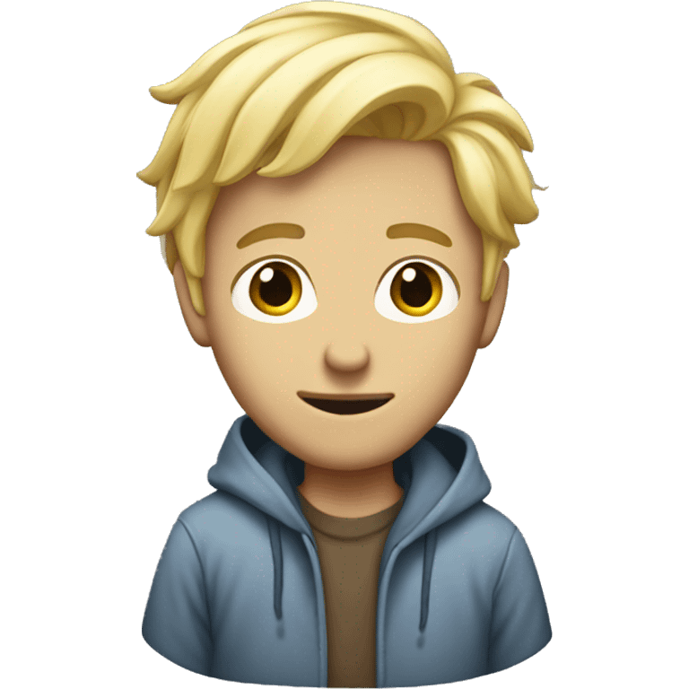 Blond guy in baggy clothes emoji