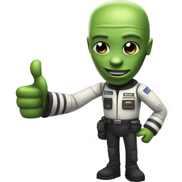 Android working joe from alien isolation giving thumbs up  emoji