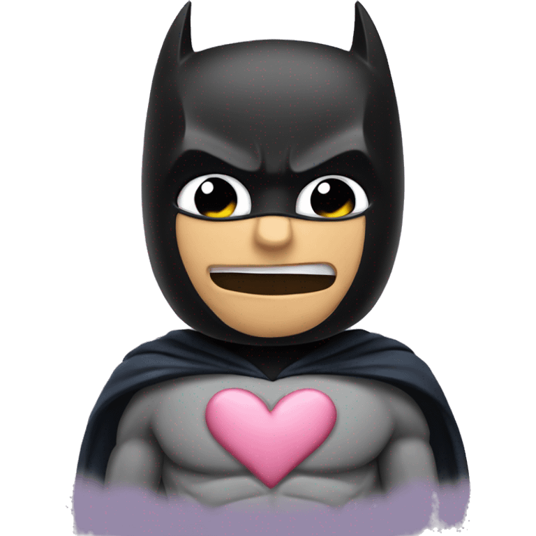 batman holding a heart emoji