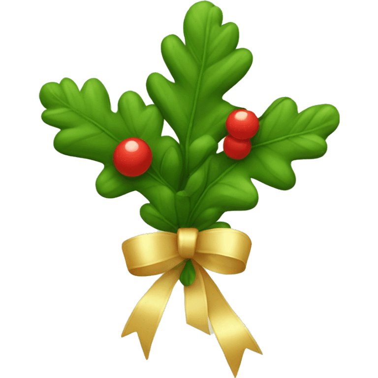 Mistletoe with ribbon emoji