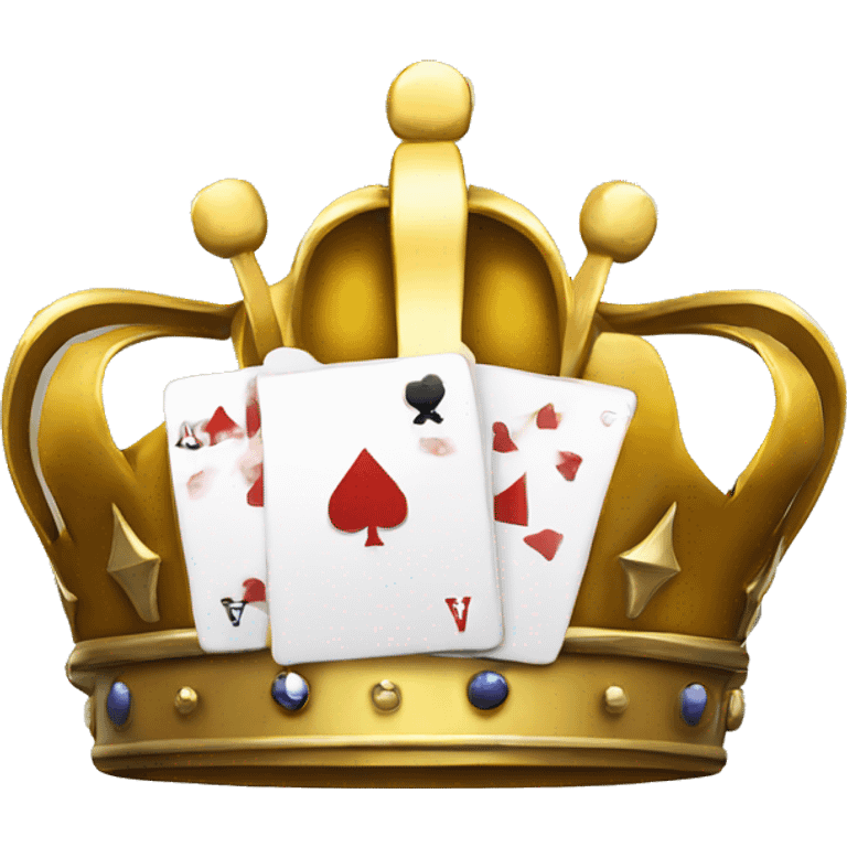 Poker king no background yellow gold crown emoji