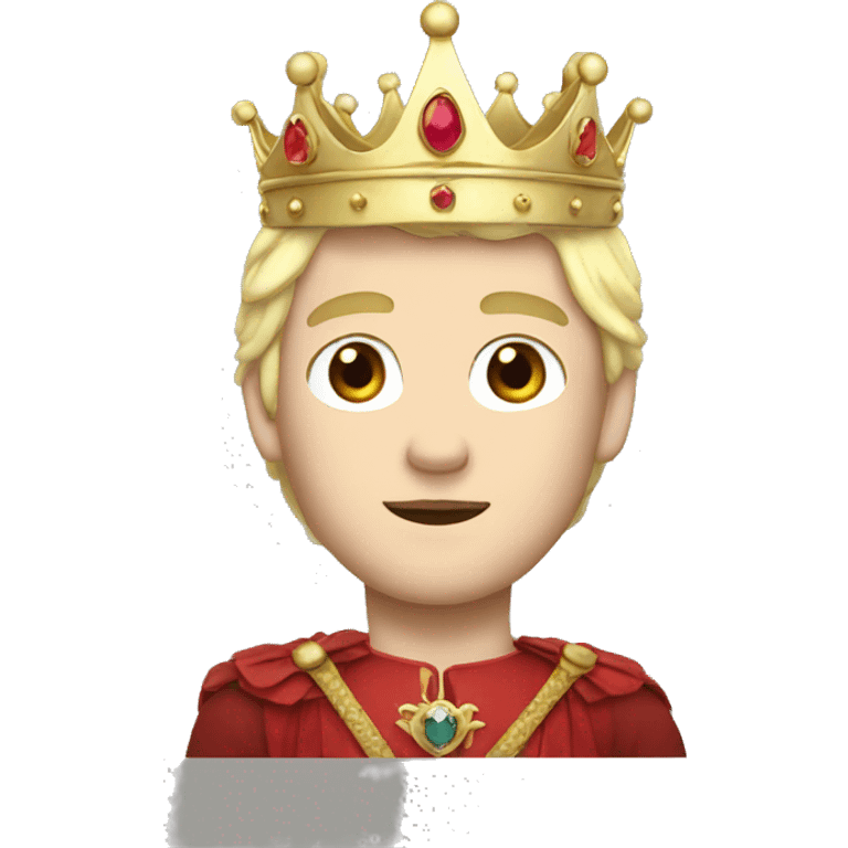 white blonde prince with crown emoji