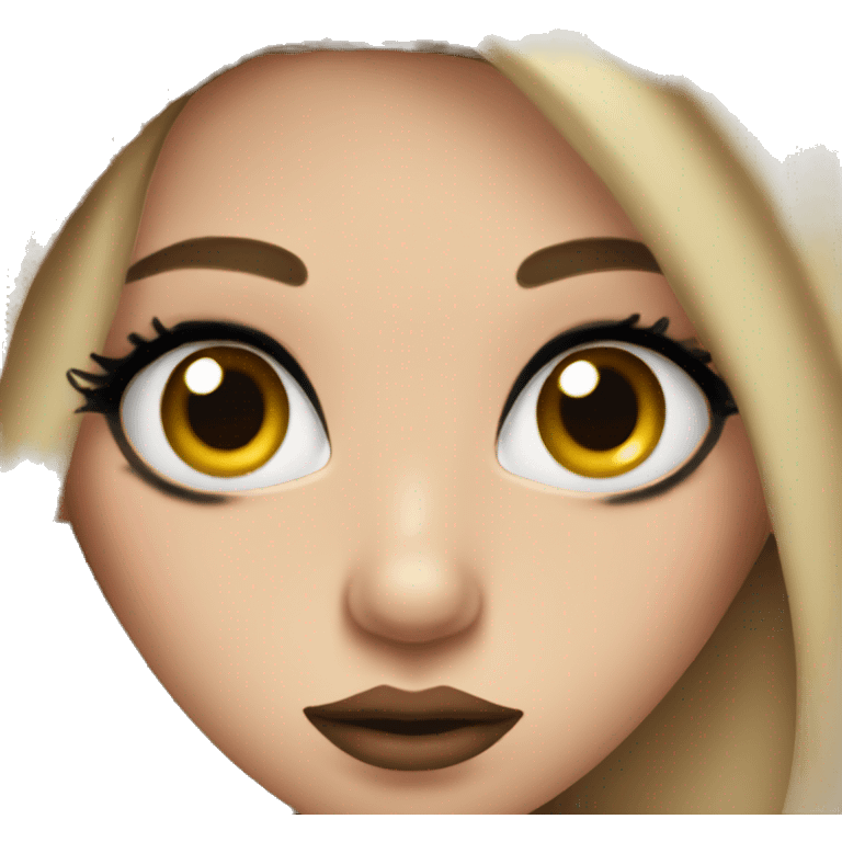 girl with long lashes and big lips emoji