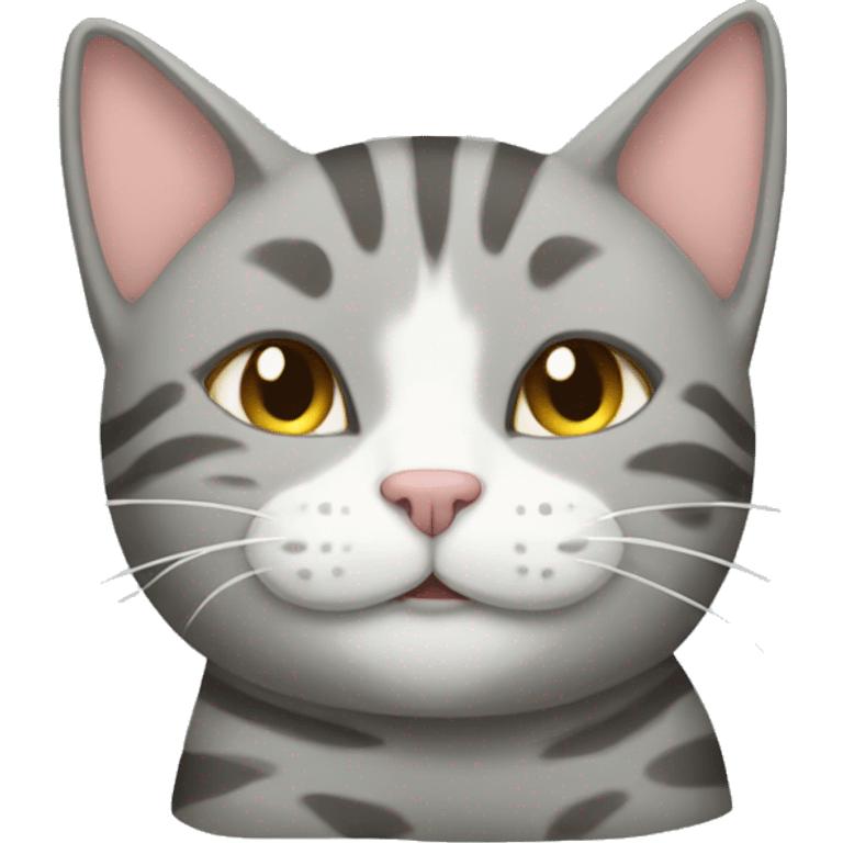 cat sleeping gray tabby emoji