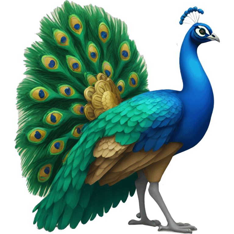 Peacock attached with lion emoji