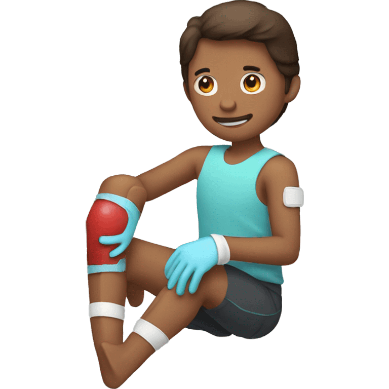 handling knee wounds with gloves emoji