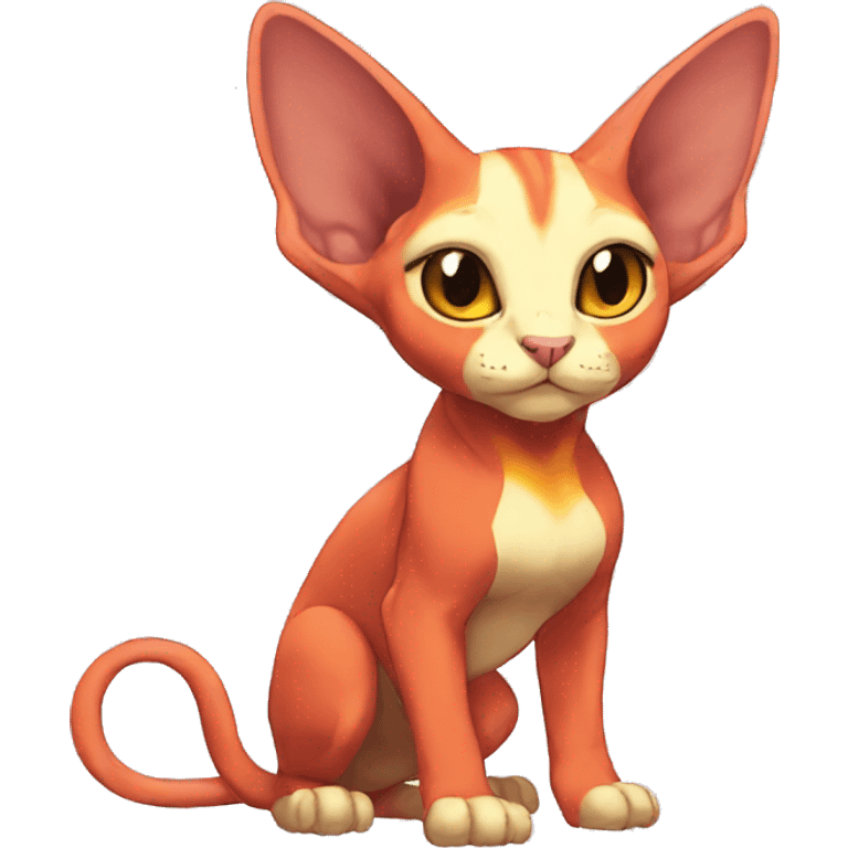 Fire type sphynx-Pokémon emoji