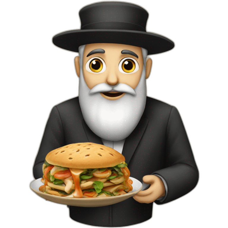 a rabbi eating a matsa emoji