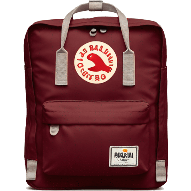 fjallraven kanken maroon bag emoji